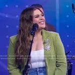 Hillary Scott’s green embellished blazer on Good Morning America