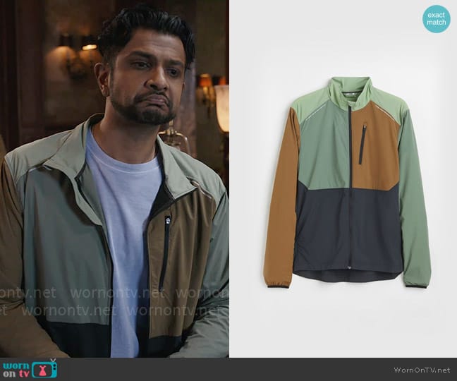 H&M Water-repellent Running Jacket worn by Jay (Utkarsh Ambudkar) on Ghosts