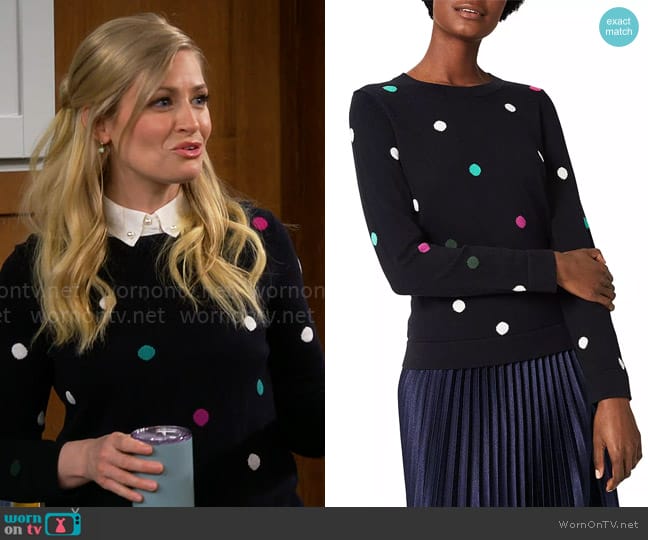 WornOnTV: Gemma’s polka dot sweater on The Neighborhood | Beth Behrs ...