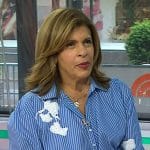 Hoda’s blue embroidered blouse on Today