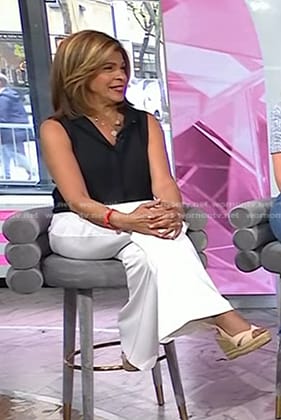 Hoda’s pink beige wedge Sandals on Today