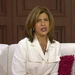 Hoda's white belted jacket and pants on Today