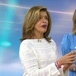 Hoda’s white embellished sweater on Today