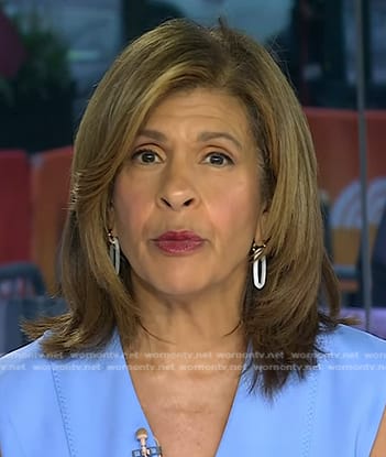 Hoda’s white link earrings on Today