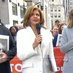 Hoda’s white wool coat on Today