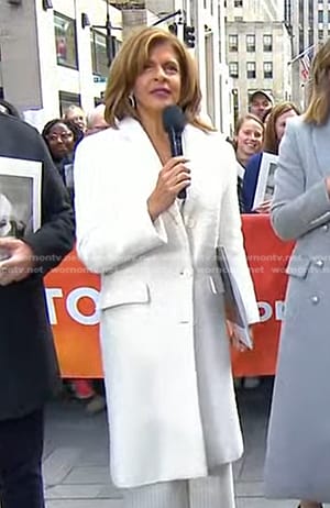 Hoda's white wool coat on Today