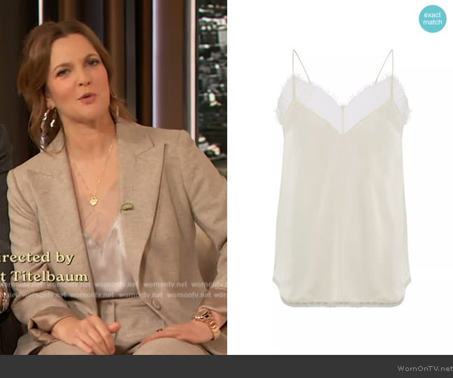 IRO Berwyn Lace Camisole worn by Drew Barrymore on The Drew Barrymore Show