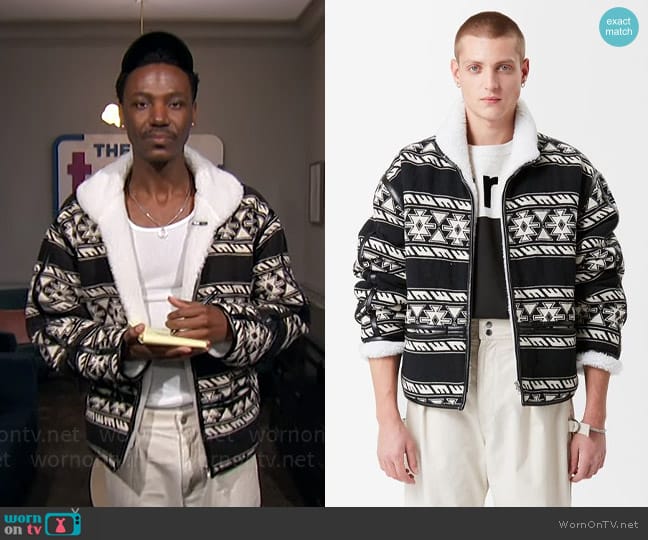 Isabel Marant Jelkinson Jacquard Jacket worn by Jerrod Carmichael on The Talk