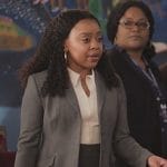 Janine’s gray suit on Abbott Elementary