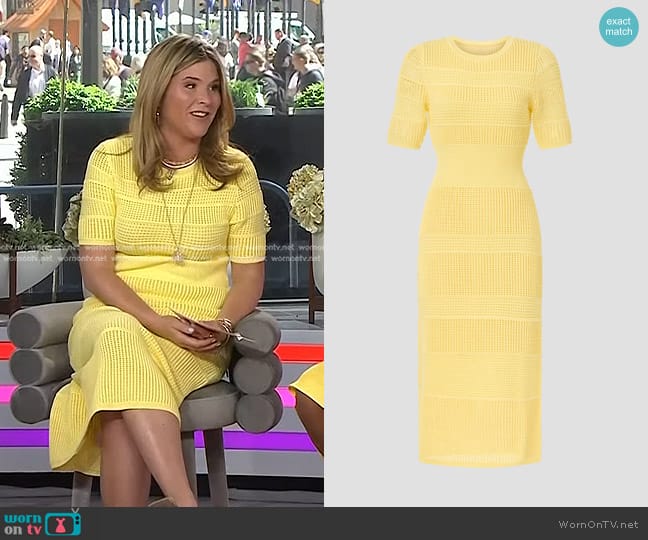 Jason Wu Collective Knit Midi Dress worn by Jenna Bush Hager on Today