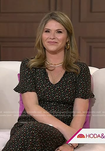 Jenna's black fruit print dress on Today