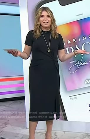 Jenna's black slit dress on Today