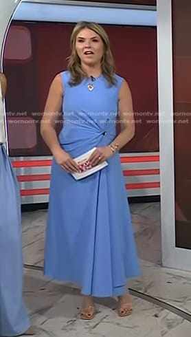 Jenna’s blue gathered dress on Today