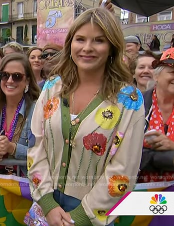 Jenna’s poppy embellished cardigan on Today