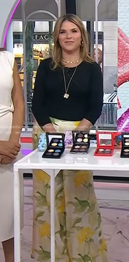 WornOnTV: Jenna’s floral wide-leg pants on Today | Jenna Bush Hager ...