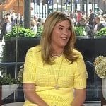 Jenna's yellow short sleeve knit dress on Today