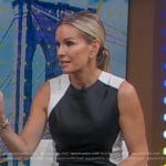 Jennifer's black and white sleeveless leather top on Good Morning America