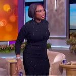 Jennifer’s black embellished sweater dress on The Jennifer Hudson Show