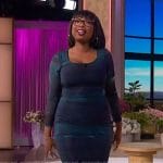 Jennifer’s green tie dye scoop neck dress on The Jennifer Hudson Show