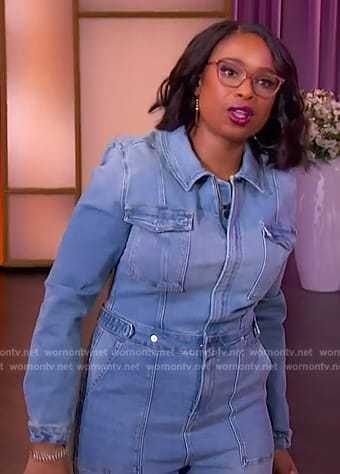 Jennifer’s denim jumpsuit on The Jennifer Hudson Show