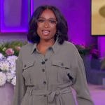 Jennifer’s gray utility jumpsuit on The Jennifer Hudson Show