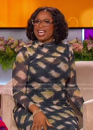 Jennifer’s tie dye mesh dress on The Jennifer Hudson Show