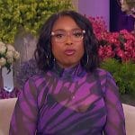 Jennifer’s purple tie dye mesh dress on The Jennifer Hudson Show