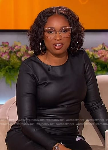 Jennifer’s black leather dress on The Jennifer Hudson Show