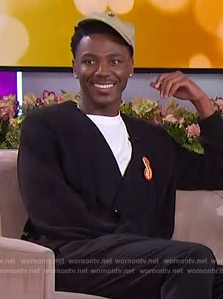 Jerrod's black cardigan on The Jennifer Hudson Show