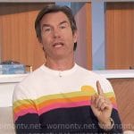 Jerry’s striped sunset sweater on The Talk