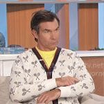 Jerry’s tennis raquet print cardigan on The Talk