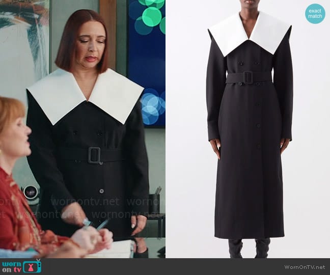 Jil Sander Color Block Wool Blend Dress worn by Molly Novak (Maya Rudolph) on Loot