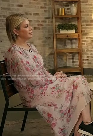 Jill's pink floral maxi dress on Today