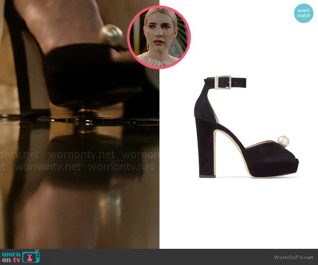 Jimmy Choo Socorie Platform Sandals worn by Anna Victoria Alcott (Emma Roberts) on American Horror Story