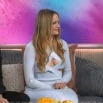 Joey King’s blue cutout dress on The Kelly Clarkson Show