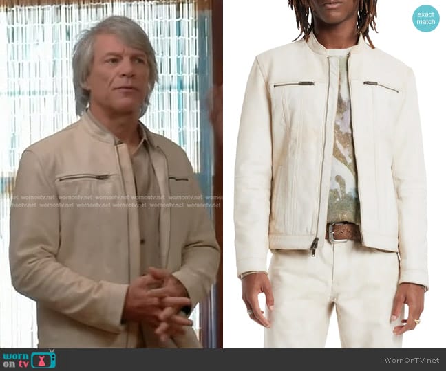 Jon Bon Jovi’s ivory leather jacket on Good Morning America