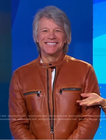 Jon Bon Jovi's brown leather jacket on Good Morning America