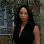 Jordan’s pinstripe belted vest on General Hospital