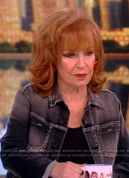 Joy's black denim jacket on The View