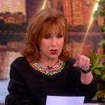 Joy’s black rhinestone embellished sweater on The View