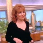 Joy’s black twist front sweater on The View