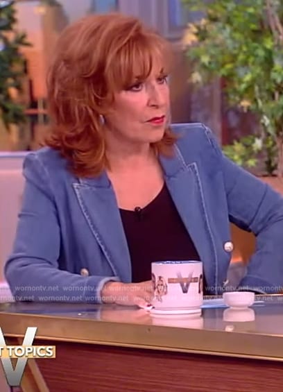 Joy's double breasted denim jacket on The View