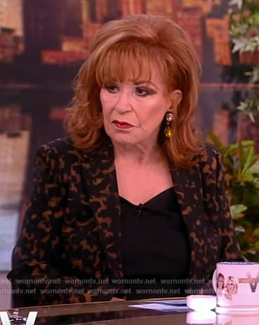 Joy's animal print blazer and pants on The View