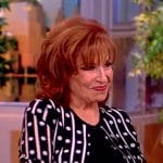 Joy’s black and white polka dot cardigan on The View