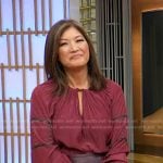 Juju’s red keyhole blouse on Good Morning America
