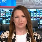 Julia Jester’s black floral blazer on NBC News Daily