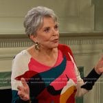 Julie’s abstract print sweater on Days of our Lives