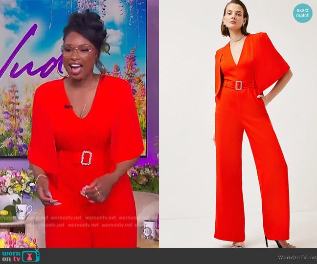 WornOnTV: Jennifer’s red belted jumpsuit on The Jennifer Hudson Show ...