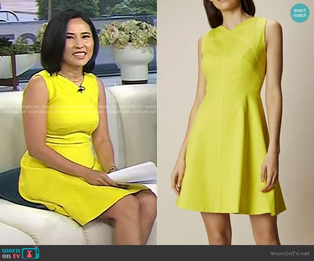 Karen Millen Textured A-Line Dress worn by Vicky Nguyen on Today