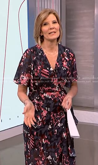 Kate’s navy and pink floral dress on NBC News Daily